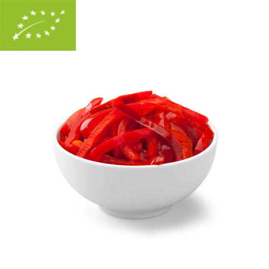 Red pepper strips – organic